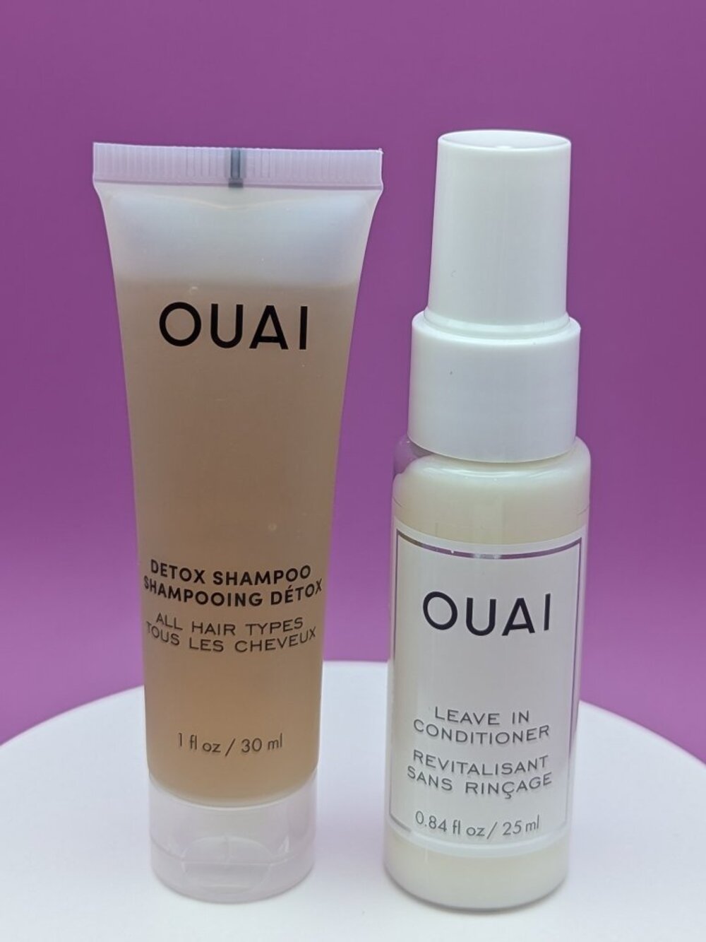 Ouai Haircare Minis 2pc Leave In Conditioner + Detox Shampoo New/Sealed